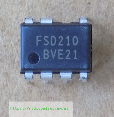 mikroshema-fsd210-original Мікросхема FSD210 оригінал, DIP7 ( заміна для TDA865 ) - Зображення 1
