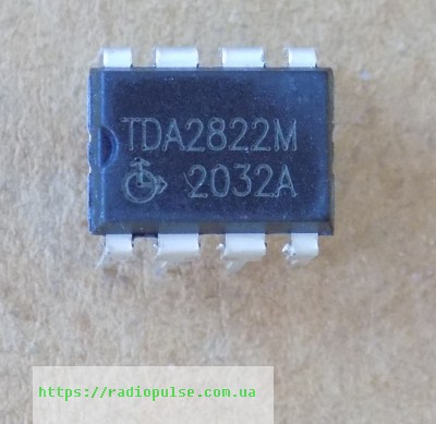 mikroshema-tda2822m-dip8 Мікросхема TDA2822M ( Заміна для D2822A , KA2209 ) , DIP8 - Зображення 1