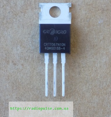 tranzistor-crtt067n10n Транзистор CRTT067N10N оригінал, TO220 - Зображення 1