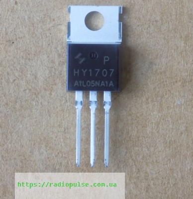 tranzistor-hy1707p Транзистор HY1707P ( HY1707 ) оригінал,TO220 - Зображення 1