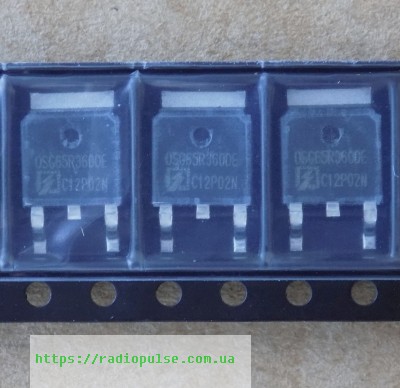 tranzistor-osg65r360de Транзистор OSG65R360DE оригінал (заміна для TPD65R940C , 65R940C ) , D-PAK - Зображення 1