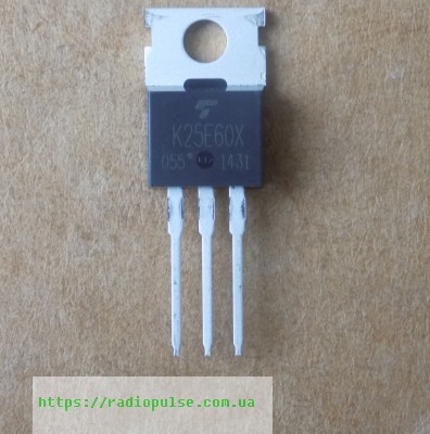 tranzistor-tk25e60x-k25e60x Транзистор TK25E60X ( K25E60X , K25E60X5 ) оригінал , TO220 - Зображення 1