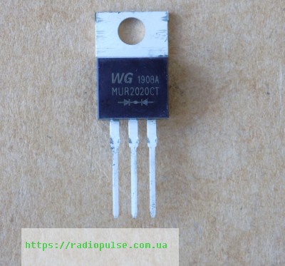 diod-mur2020ct Діод MUR2020CT оригінал , TO220-3pin (20A,200V) - Зображення 1