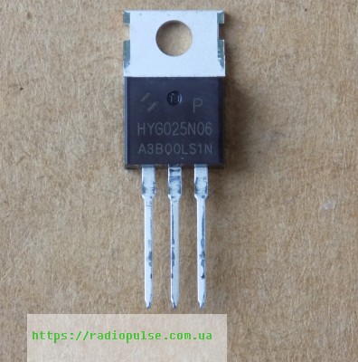 tranzistor-g025n06-hyg025n06-hyg025n06ls1p Транзистор G025N06 ( HYG025N06 , HYG025N06LS1P , G025N06P ) оригінал, TO220 - Зображення 1
