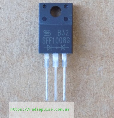 diod-sff1008g Діод SFF1008G ( заміна для SFF1005G ) , TO220F-3pin - Зображення 1