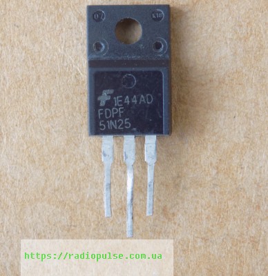 tranzistor-fdpf51n25 Транзистор FDPF51N25 ( 51N25 ) оригінал демонтаж , TO220F - Зображення 1