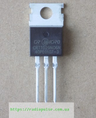 tranzistor-crtt029n06n Транзистор CRTT029N06N оригінал, TO220 - Зображення 1