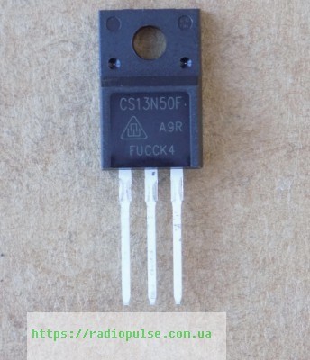tranzistor-cs13n50f Транзистор CS13N50F ( CS13N50FA9R, CS13N50F A9R ) оригінал, TO220F - Зображення 1